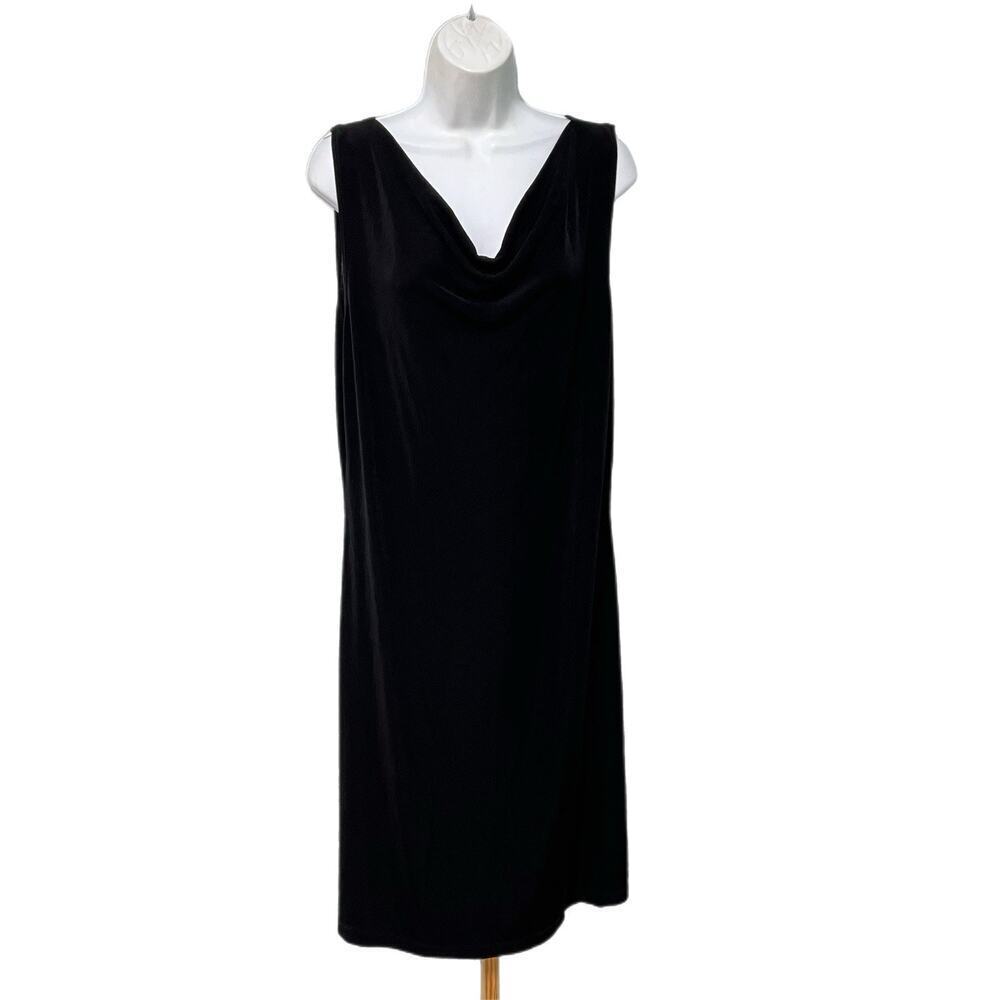 Chico’s Travelers Size 3 XL Women V Neck Sleeveless Acetate Slinky